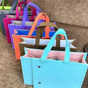 CozyRepublic|Unisex Travel Briefcase Storage Bag Organise Felt Bag for Daily Use,Foldable Laptop Bag, Knitting Tools Bag