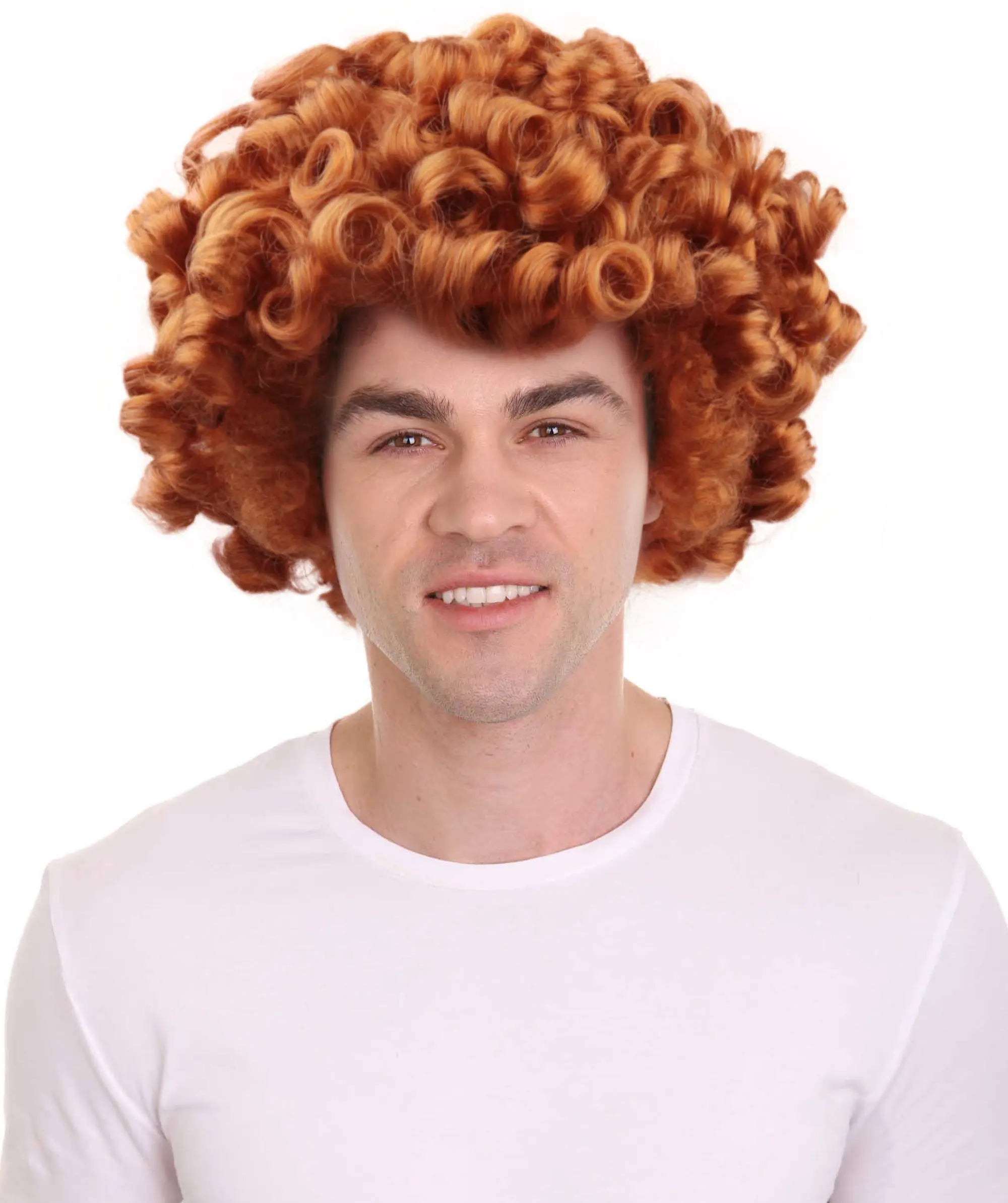 HPO Capless Wig for Adults by Dennis Hotel – Breathable Comfort Flame-retardant Synthetic Fiber - Light Brown