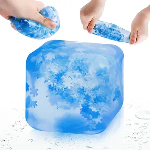 Ice Cube Squishy Toys, Squishy Fidget Toys, Cube Block Stress Balls for Adults Stress Relief