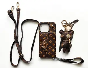 Elegant Rich Girl iPhone 16 Pro Case with Phone Holder Wallet and Lanyard for Stylish Protection