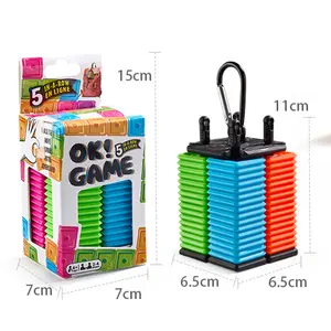 Portable Five in a Row Game, Travel Game for Family & Friends, 2-4 Players, Ideal for Trips, Parties, On-The-Go Fun, Tabletop Games