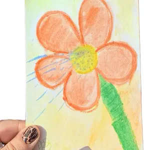 Crazy daisy 1/2 watercolor painting