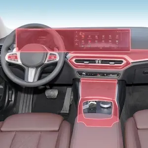 NCEOWRUP-3-Car Interior Center Console Transparent TPU PPF Protective Film Anti-Scratch Repair Film Accessories, for BMW G20 G21 Series 3 23-25 (Style LHD)