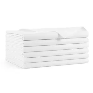 Lulworth Flat Bed Sheets (Pack of 6), 180 Thread Ct. Cotton Poly Blend, Size Options