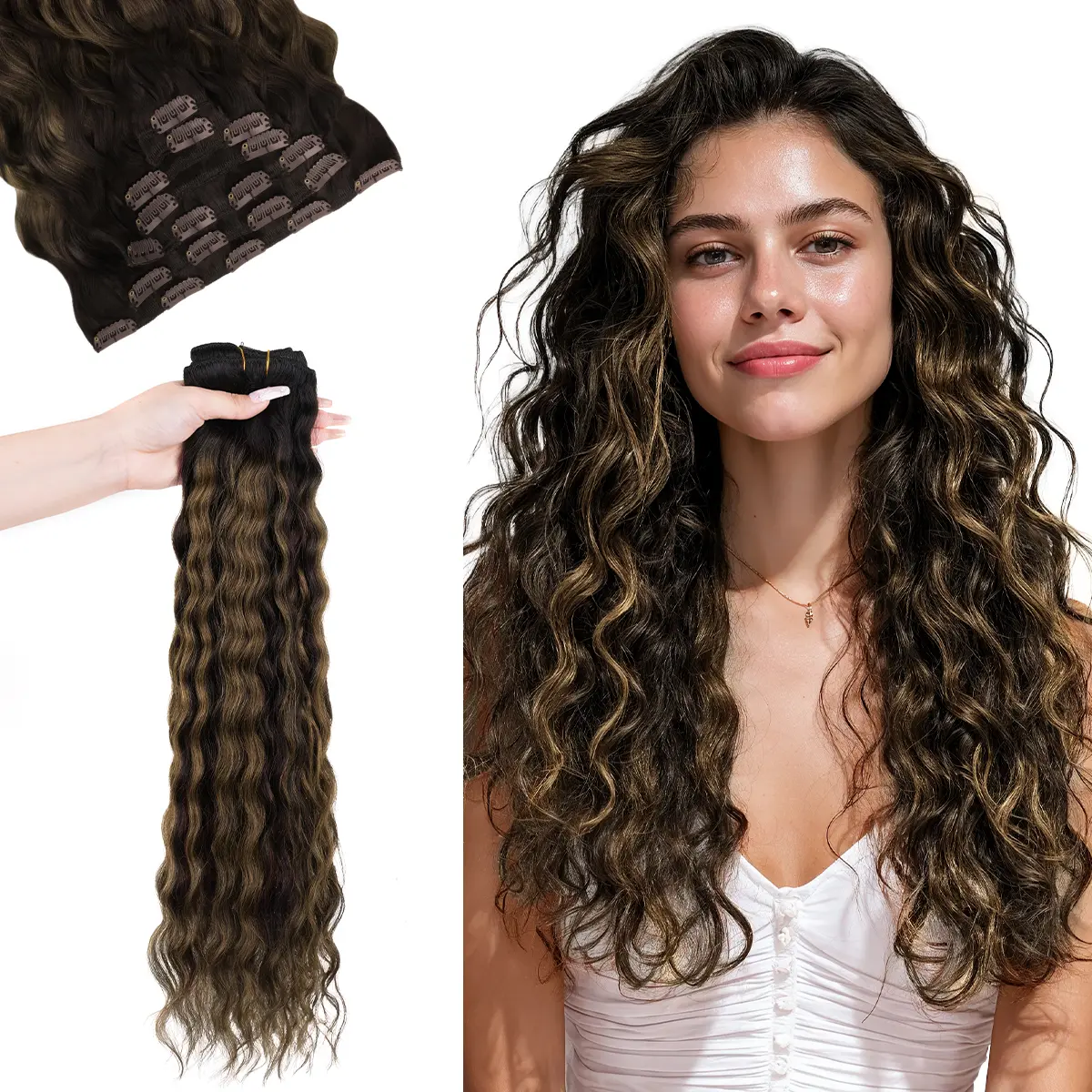 #2/6/2 Balayage Dark Brown to Chestnut Brown 