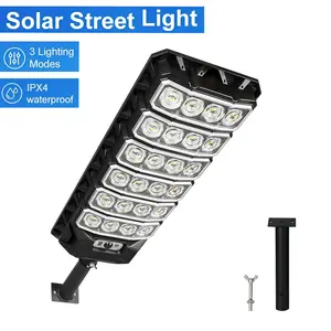 Super Bright Solar Street Lights IP67 Waterproof Outdoor Lighting Dusk to Dawn with Motion Sensor & Remote Control for Parking Lots Patio Garden Lamp Installation Summer Turn Up Led Spotlight