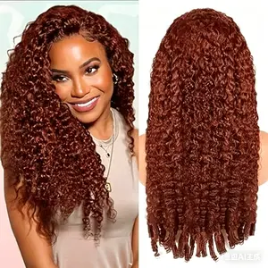 13x6 Lace Frontal Wig Ginger Brown Glueless Wig 33 # reddish brown wig