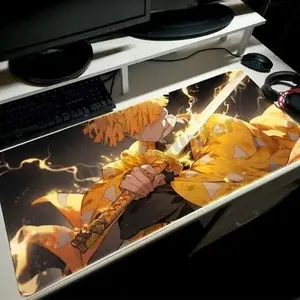 Zenitsu Agatsuma Demon Slayer Giant Gaming Mousepad Work Desk Playmat, Home Decor, Anime Desk Mat – Smooth, Non-Slip, Vibrant Design for Work & Gaming