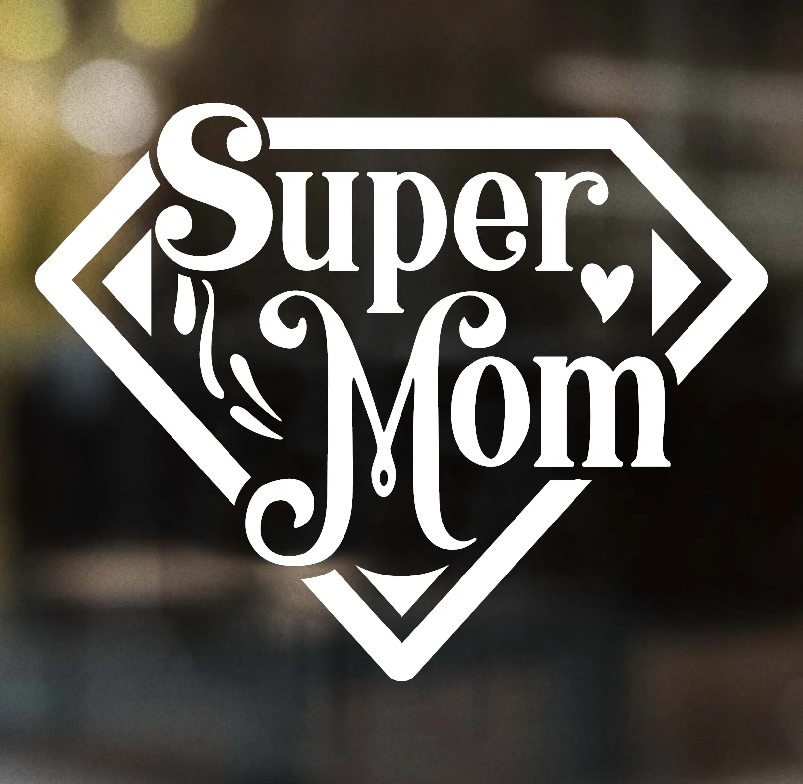 Thrilling Signs - Super Mom Diamond Decal – Premium Vinyl Sticker with Diamond Emblem