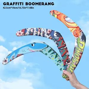 A Graffiti Boomerang Made of High-Density EVA Material, Soft And Safe, Perfect for Family Fun, Parent-Child Interaction, And Outdoor Activities