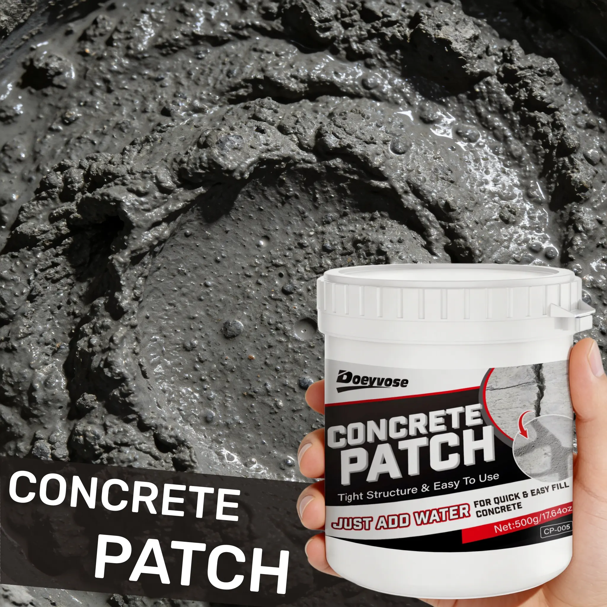 Concrete repair, Concrete Crack Filler, cement pavement repair, wall crack restoration, durable and wear-resistant，Ideal for Home Maintenance, Concrete Caulking Adhesive