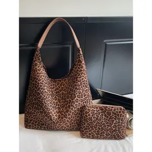 Tiger Stripe Handbag with Matching Storage Bag, Fashion Vintage Shoulder Bag/cosmetic Bag, Large Capacity Multifunctional Travel Bag