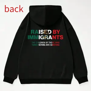 Mexican T-Shirt Hoodie Raised By Immigrants Dreamer Proud Mexican Cultural Statement Piece Made In USA For Women For Men [Urbanvoice Decay.US 180G/230G 100% cotton short-sleeve/hoodie, soft and comfortable]