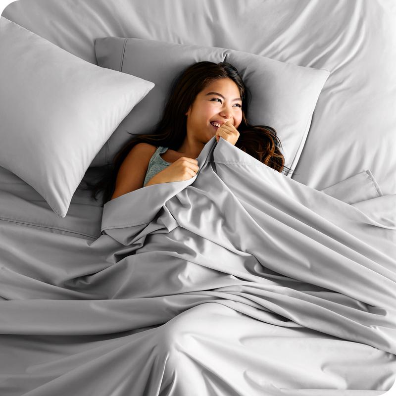 Bare Home Flat Sheet - Ultra-Soft Top Sheet, Double Brushed Microfiber