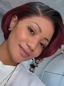 Pixie Cut Wig Human Hair 13x4 Lace Front Wigs, Glueless Frontal Wig, Short Pixie Cut Human Hair Wigs, Pre Plucked Short Straight Bob Wigs for Women