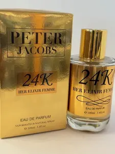 Peter Jacobs 24K HER ELIXIR Femme Eau de Parfum 100ml Regular Edition Spray for Women with Strawberry & Blackberry Top Notes EDP