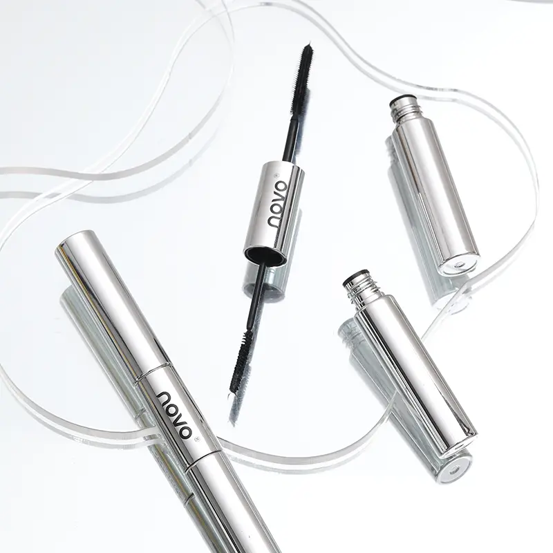 2-in-1 Dual-Ended Mascara – Waterproof Lengthening & Volumizing Lash Makeup, Curl-Enhancing, Long-Wearing and Smudge-Resistant for Everyday Looks