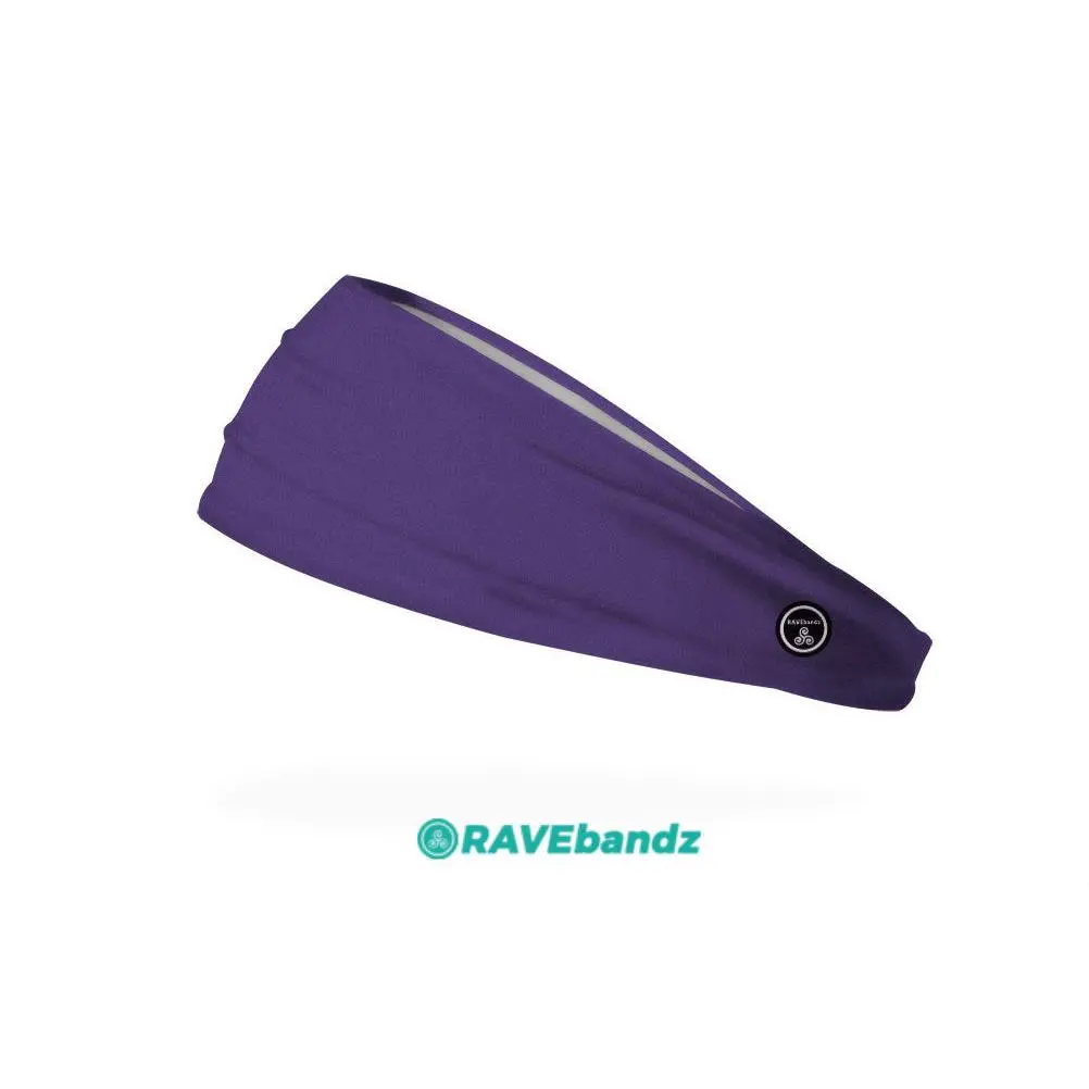 RAVEbandz The Pro Solid Purple Wide No Slip Headband, Dance Hair Band, Moisture Wicking Stretch hairband for Gymnastics, Cheer, Studio Practice & Active Lifestyle Styling