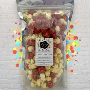 Cherry Cheesecake Popcorn - Gourmet Snack with Cherry and Cheesecake Flavors - Crunchy