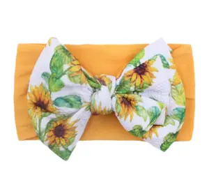 Girl Bow Headband Soft Headwraps Hair Accessories for Infants & Toddlers Gifts Pick Design Perfect for Special Occasions
