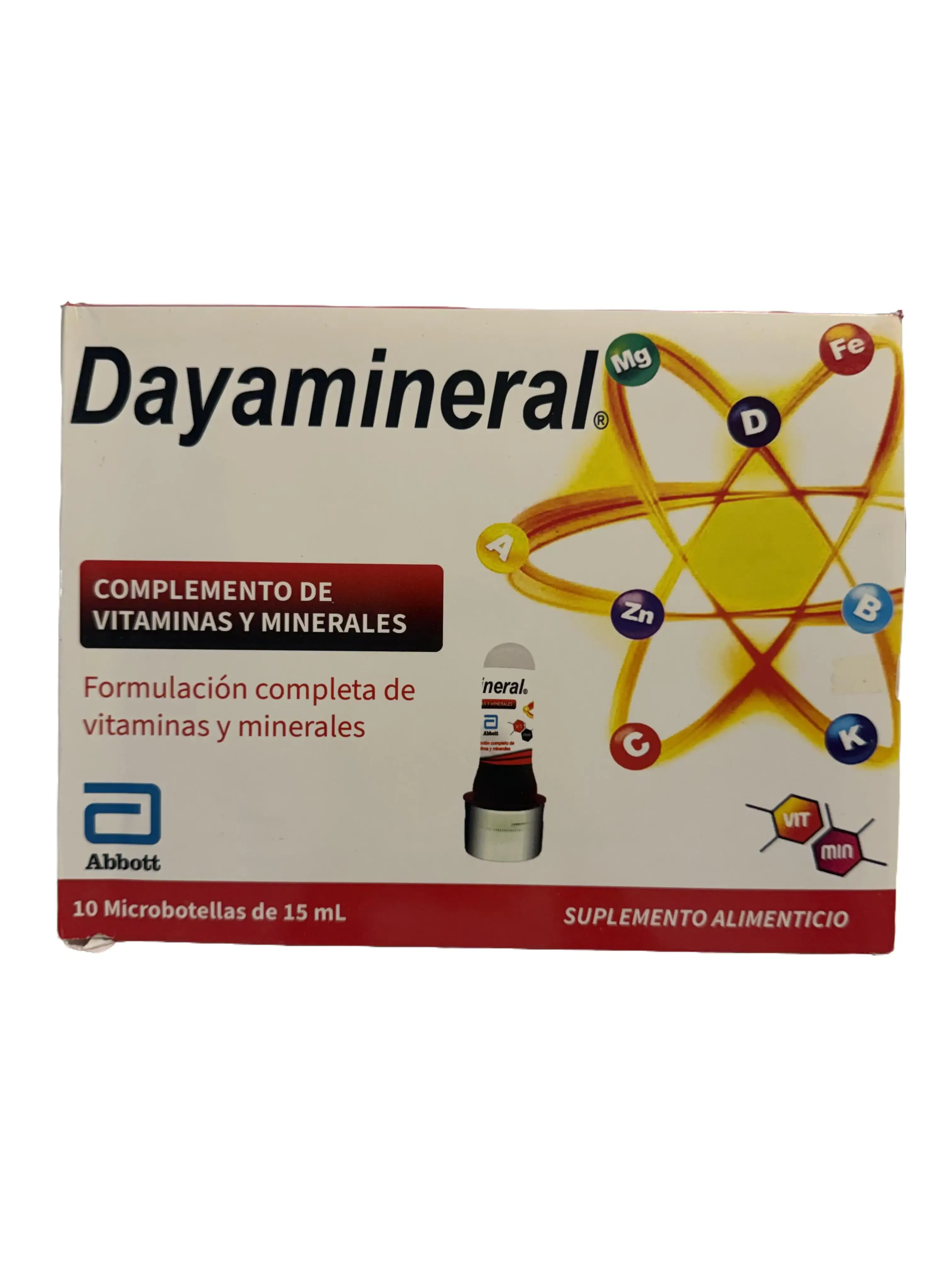 Dayamineral Complete de vitaminas y mineral 10 vials for 15mL , Vitamin A,D,B1,B6,b12 dietary supplement Healthcare Edible Fitness