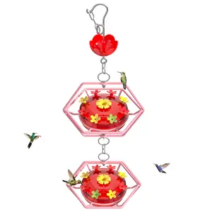 Outdoor Decorative Hummingbird Feeder Easy to Refill and Clean for Friends, Loved Ones, and Bird Enthusiasts. Gifts for Halloween,Thanksgiving, and Christmas. 24 Ounces