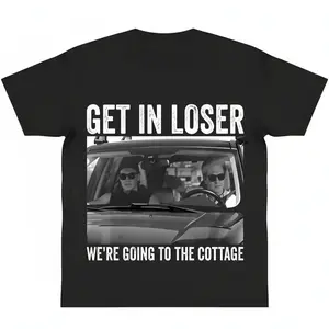 heated rivalry merch Get In Loser We're Going To The Cottage graphic tee Shirt Ilya Rozanov Shane Hollander Fan y2k cotton fashion Streetwear Casual Lover Gift
