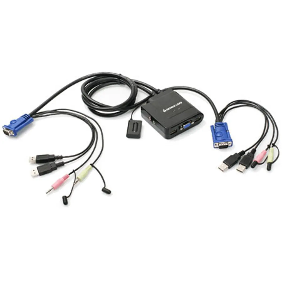 IOGEAR 2-Port USB Cable KVM Switch with Audio and Microphone