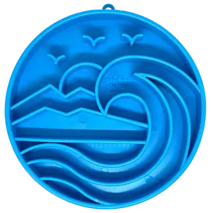 Baja Design eTray Enrichment Shallow Slow Feeder Dog Bowl - Segmented Design for Healthy Eating & Digestion - FDA Compliant - Made in USA - 8" x 8" x 1.375" - Feeding