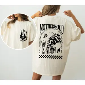 Motherhood Sometimes I Rock It Sometimes It Rocks Me Shirt, Mama Shirt, Mom Sweatshirt, Rocker Mom Gifts, Mothers Day Gift Shirt, Rocker Mama Sweater
