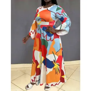 Frenchy Plus Size Multi-Print Dress