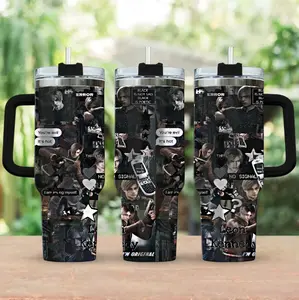 Resident Evil Requiem Tumbler, Leon Kennedy Gamer Tumbler Cup, RE Character Fan Gift, Gift For Fan