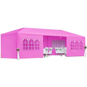10x30' Wedding Party Canopy Tent Outdoor Gazebo with Removable Sidewalls & Optional Zipper Windows for Versatile Use,summervibes