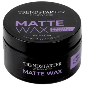 (A)TRENDSTARTER Matte Wax – 4oz Firm Hold Hair Styling Pomade, Matte Finish, Water-Based & Flake-Free for All Hair Types