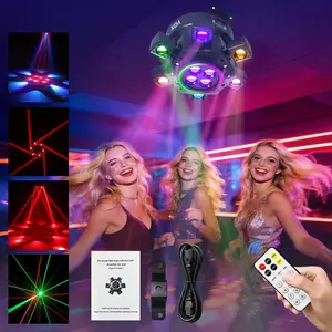 XDV 150W 6 Arms Moving Head DJ Light, RGBW Stage Light with DMX-512 & Sound Active – Perfect for Parties, Weddings & Events