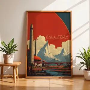 Doctor Who Poster | Gallifrey Inspired Art Print | Fantasy City Landscape | Sci-Fi Wall Art