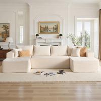 White U Shaped with 2*Chaise