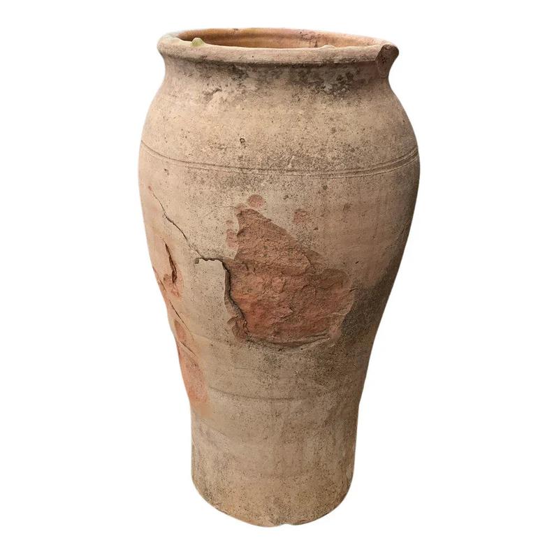 Antique Moroccan Terracotta Coastal Olive Jar-Small