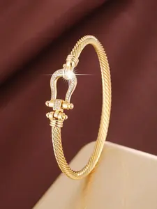 Women's Elegant Rhinestone Decorated Luxury Bangle Bracelet, Exquisite Trendy Cubic Zirconia Bangle for Women & Girls, Fashionable Jewelry for Daily & Party Decoration, Rhinestone Decor Bangles