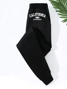 Women's Funny Letter Print Sweatpants, Comfortable Breathable Fabric for All Seasons, Fitted Casual Training Pants