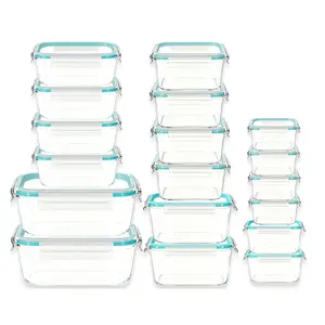 Airtight Glass Meal Prep Containers 18 Pack, Reusable Food Storage with Leakproof Lids, Safe for Microwave Oven Freezer Dishwasher, Perfect Kitchen Essentials for Home & Office