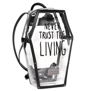 Never Trust Clear Coffin Backpack
