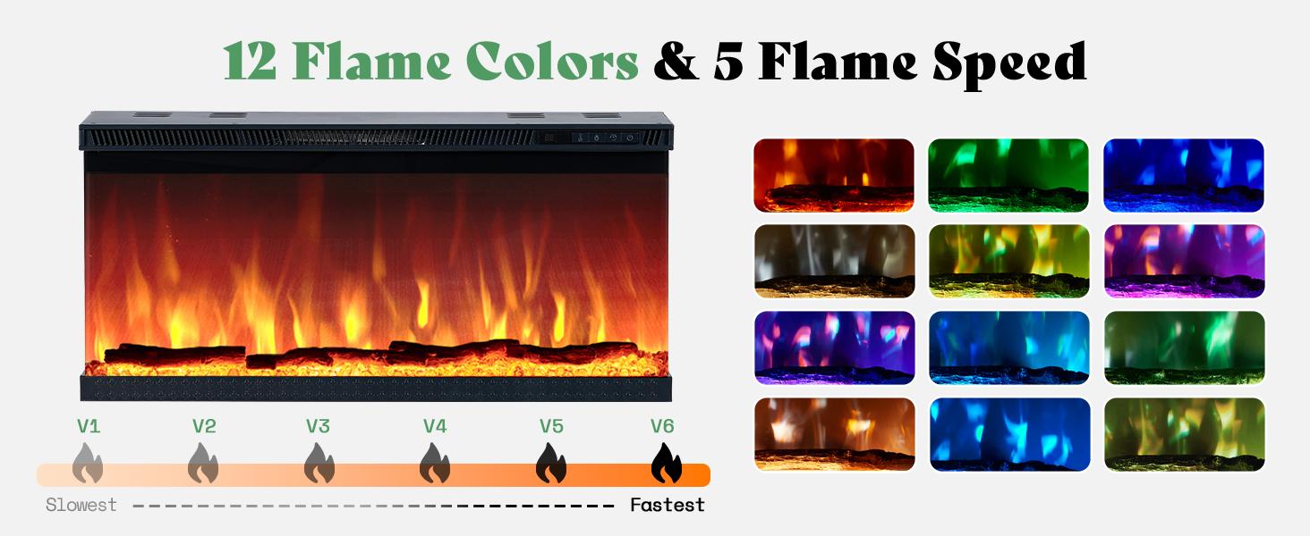 AMERLIFE Farmhouse LED Fireplace TV Stand with 3-Sided Glass Fireplace,70" Large Entertainment Center for TVs up to 80",Living Room/Christmas Gift/Best Gift Ideas