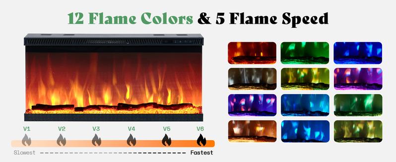 AMERLIFE Farmhouse LED Fireplace TV Stand with 3-Sided Glass Fireplace,70" Large Entertainment Center for TVs up to 80",Living Room/Christmas Gift/Best Gift Ideas