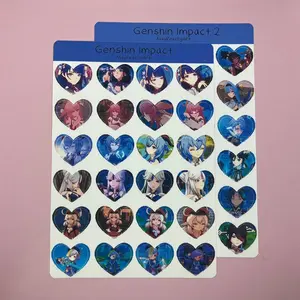 Genshin Heart Sticker Sheet