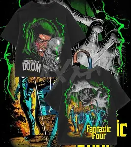 Fantastic Four Dr. Doom God MCU Comic Heavyweight 100% Cotton T-Shirt, Dark Speedster Graphic Tee, Classic Comics Design Apparel, Comics Book Hero Merch