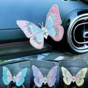 Butterfly Car Decoration with Dancing Wings Car Air Vent Clip Dashboard and Rearview Mirror Ornament Car Interior Accessories