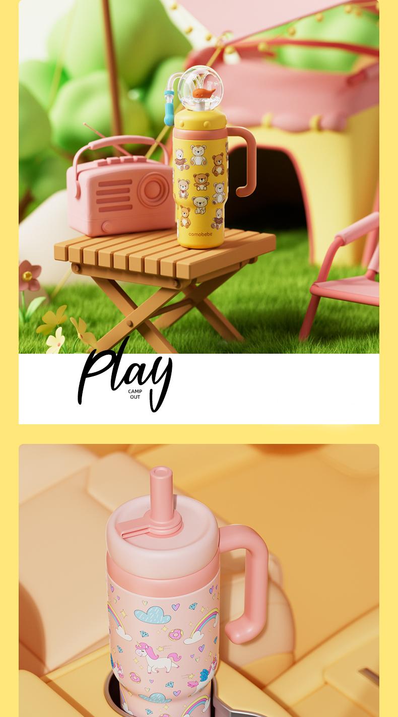 【COMOBEBE】24oz Stainless Steel Whale Fountain Tumbler with Handle – Two Lids, Spill-Proof, Dishwasher Safe, Cute & Perfect for Teens, and Adults Water Bottles Sturdy Drinkware Flasks 【COMOBEBE】24oz Stainless Steel Whale Fountain Tumbler with Handle – Two Lids, Spill-Proof, Dishwasher Safe, Cute & Perfect for Teens, and Adults Water Bottles Sturdy Drinkware Flasks