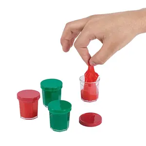 1 1/4" Bulk 48 Pc. Mini Red & Green Holiday Slime Containers