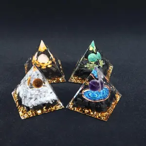 Healing Crystal Stones, Pyramid Crystal Chips, Pyramid Home Decor And Car Ornaments